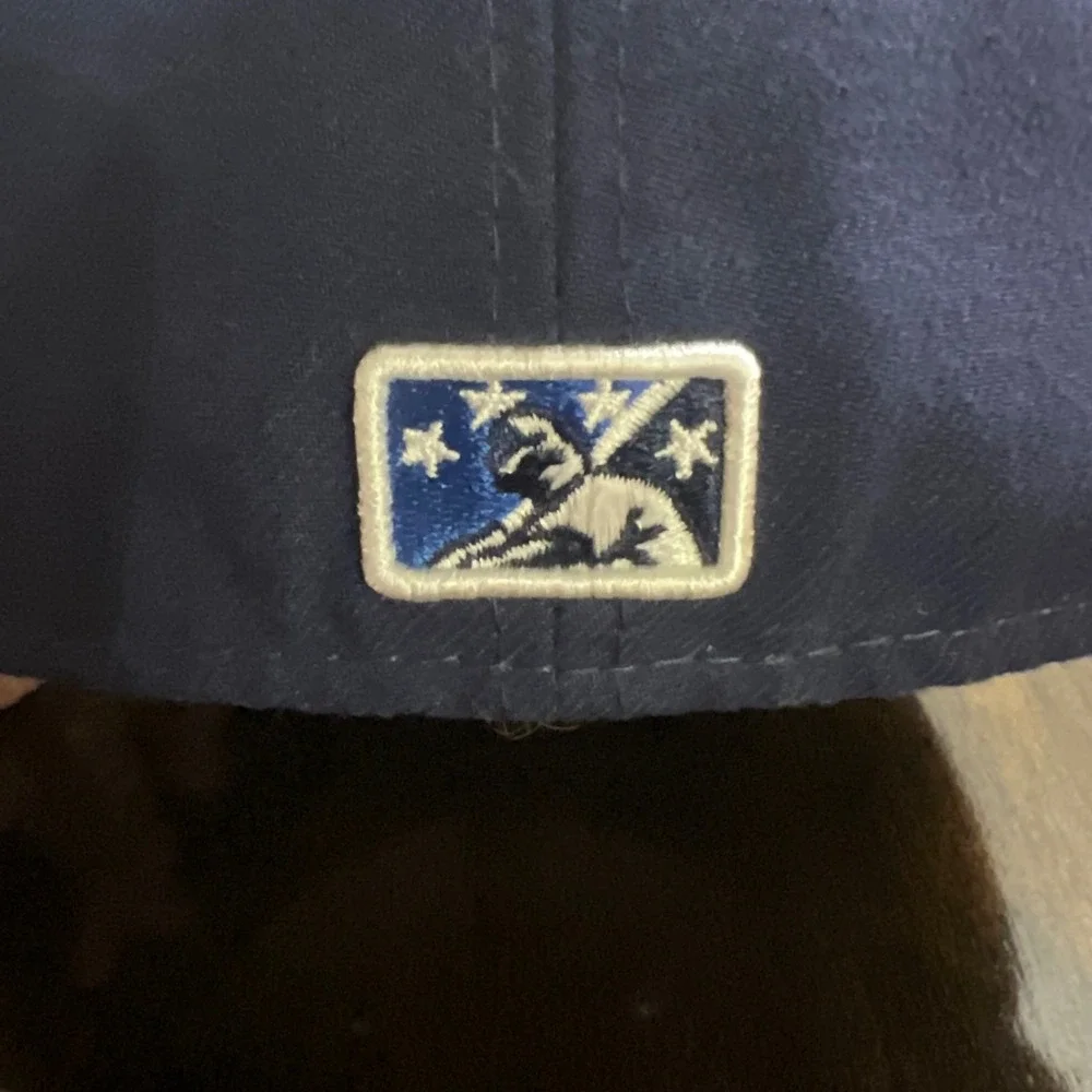 New Era Men's Pensacola Blue Wahoos Navy 59FIFTY Fitted Hat‎ Baseball Cap 6 1/2 - Picture 8 of 12